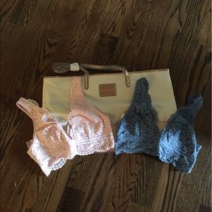 VS longline lace bralettes